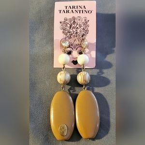 Tarina Tarantino Brown, Cream, & Marble Drop Earrings